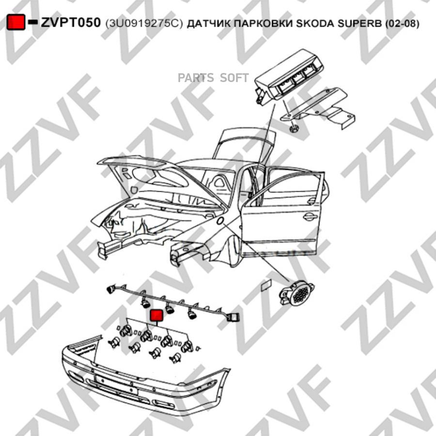 

Датчик пapkobkи ZZVF ZVPT050