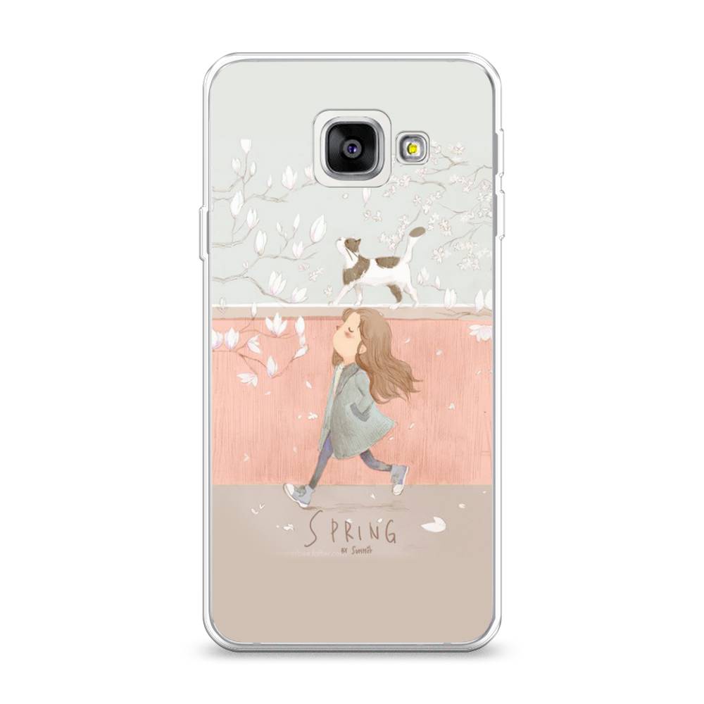 

Чехол Awog на Samsung Galaxy A3 2016 / Самсунг A3 2016 "Девочка-весна", Серый, 20250-7