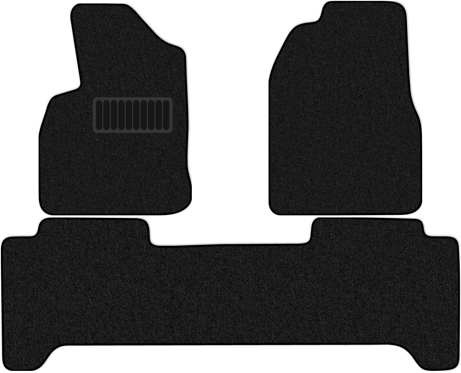 фото Коврики в салон комфорт для toyota land cruiser 10 1996 - 2000, 3 шт. черный, текстиль allmone