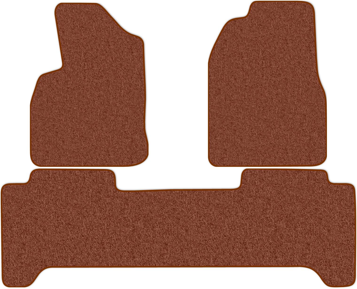 фото Коврики в салон комфорт для toyota land cruiser 10 1996 - 2000, 3 шт. коричневый, текстиль allmone