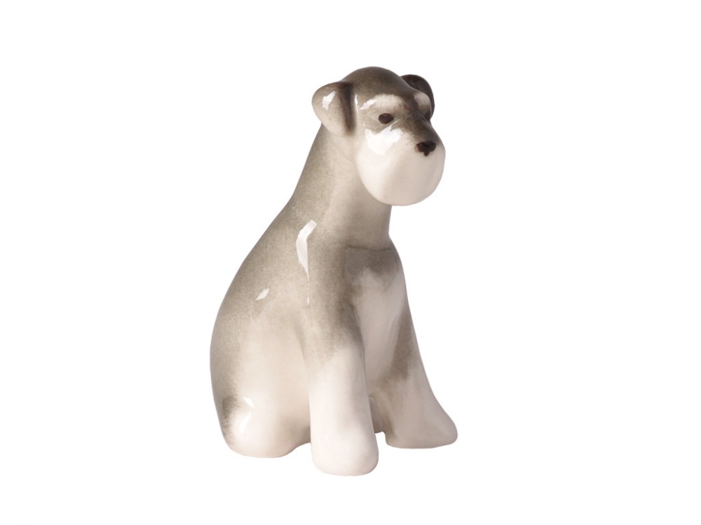 фото Скульптура императорский фарфоровый завод. цвергшнауцер щенок молли. высота 6,1 см.