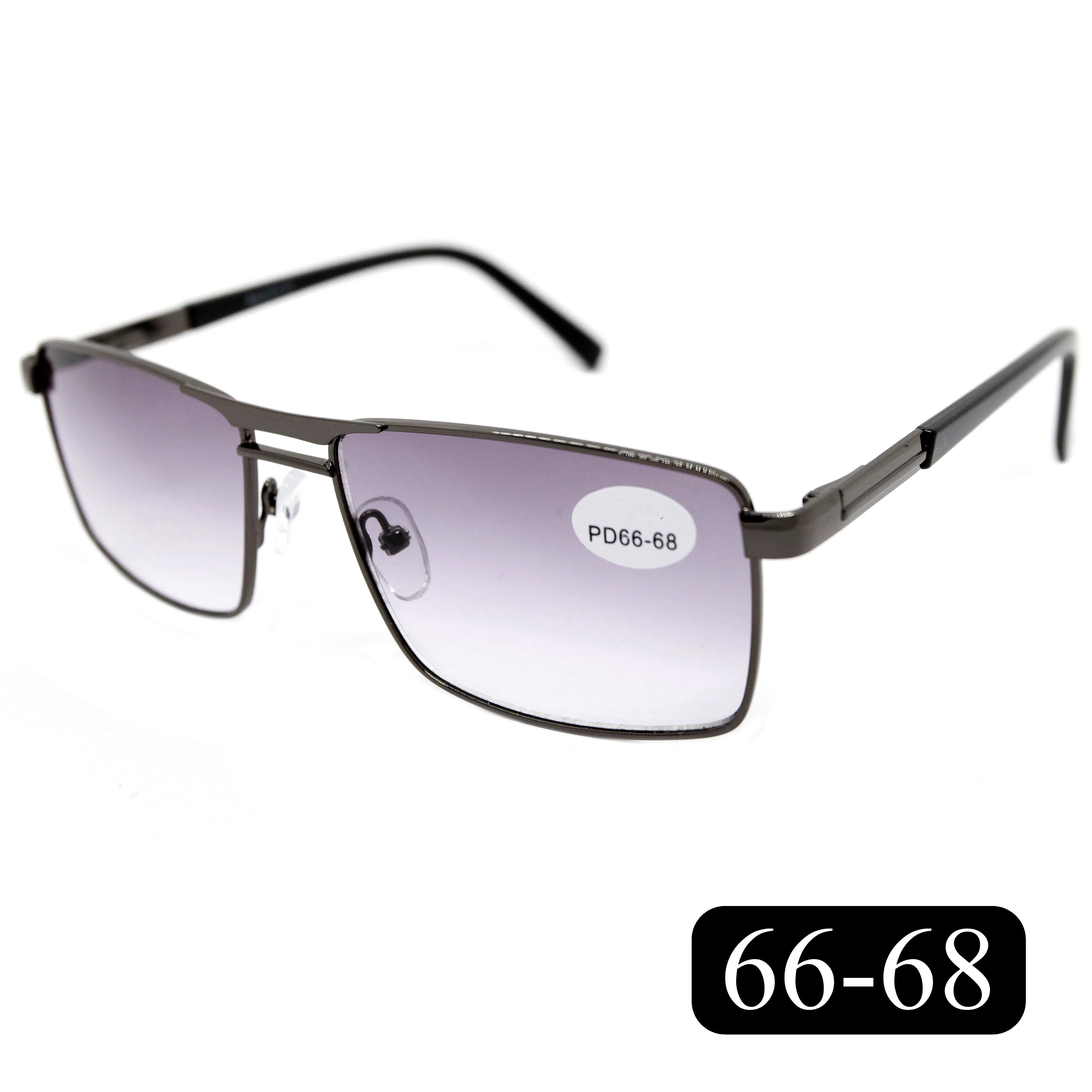 Готовые очки Salivio 5009 +2,25, без футляра, с тонировкой, черный, РЦ 66-68