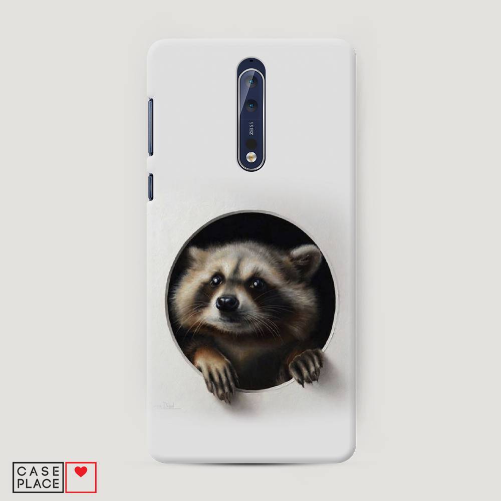 

Чехол Awog "Любопытный енот" для Nokia 8, 120620-1