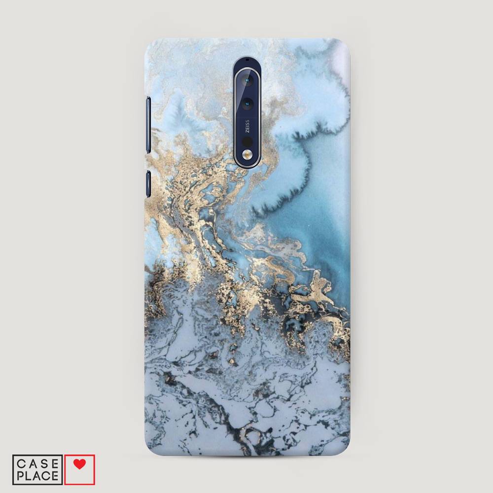 

Чехол Awog "Морозная лавина синяя" для Nokia 8, 120620-2