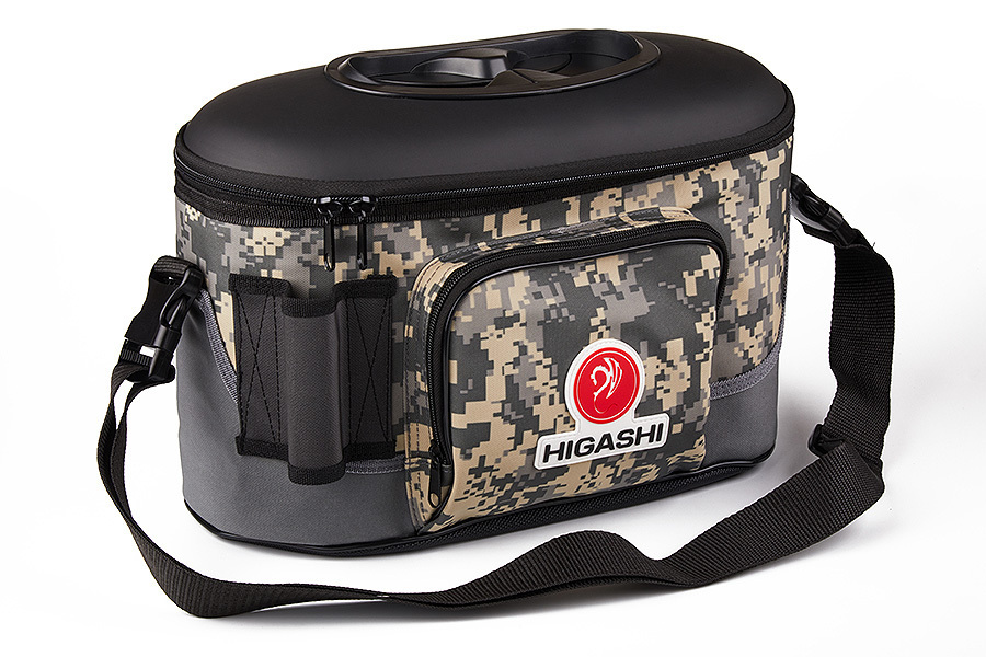 

Кан рыболовный HIGASHI Live bait box 7.5L #Digital Camo