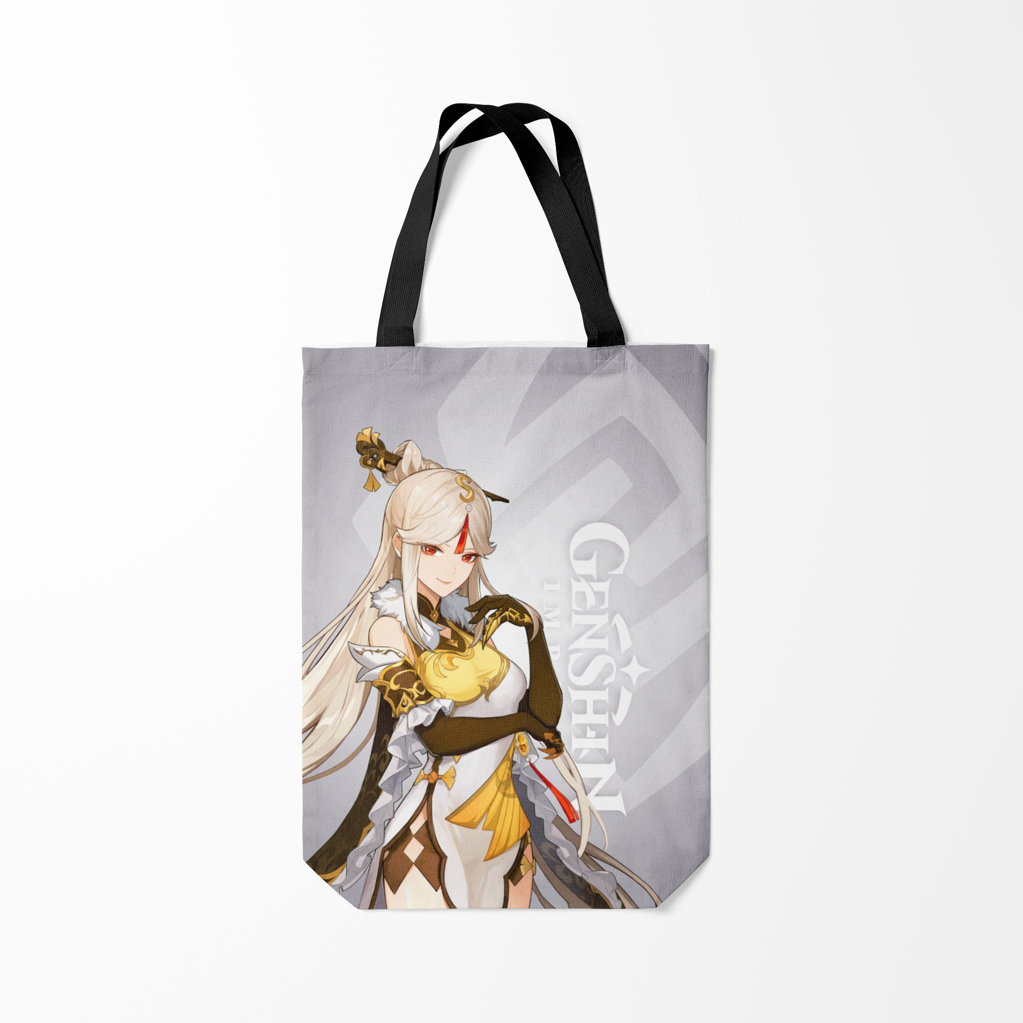 

Сумка шoппер унисекс Burnettie GENSHIN IMPACT НИН ГУАН, серый, GENSHIN IMPACT НИН ГУАН