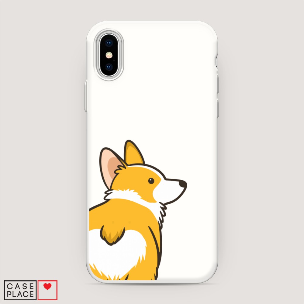 

Матовый силиконовый чехол "Корги следуй за мной" на Apple iPhone X (10), 11057-1
