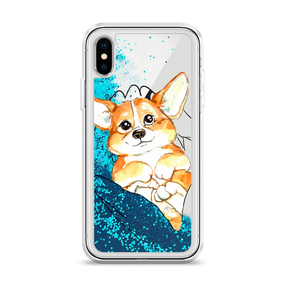 

Чехол Awog на Apple iPhone XS (10S) / Айфон XS (10S) "Корги в ладошках", Разноцветный, 11893-1