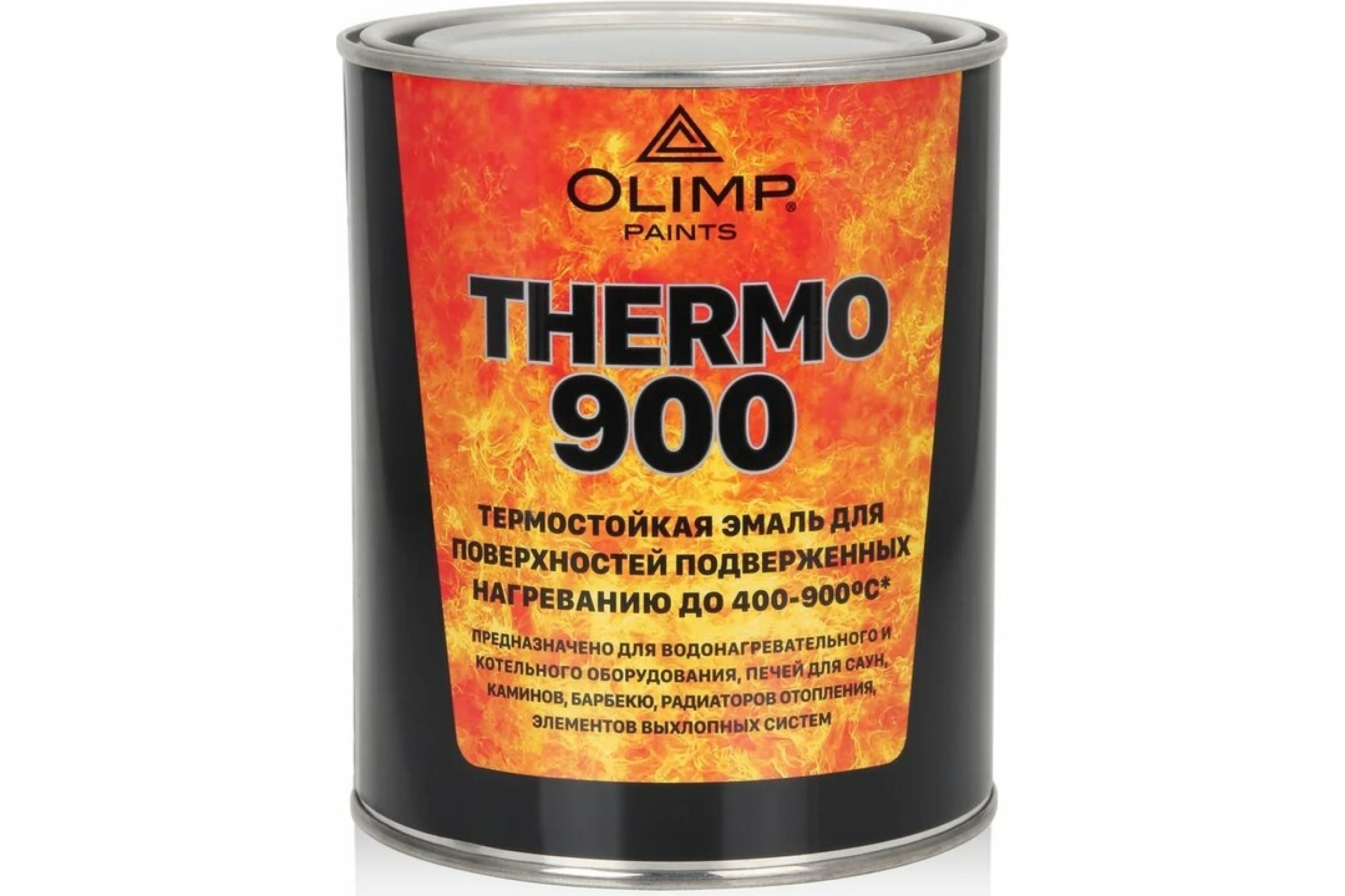 OLIMP Эмаль термостойкая черная 800С 0,8л 28294