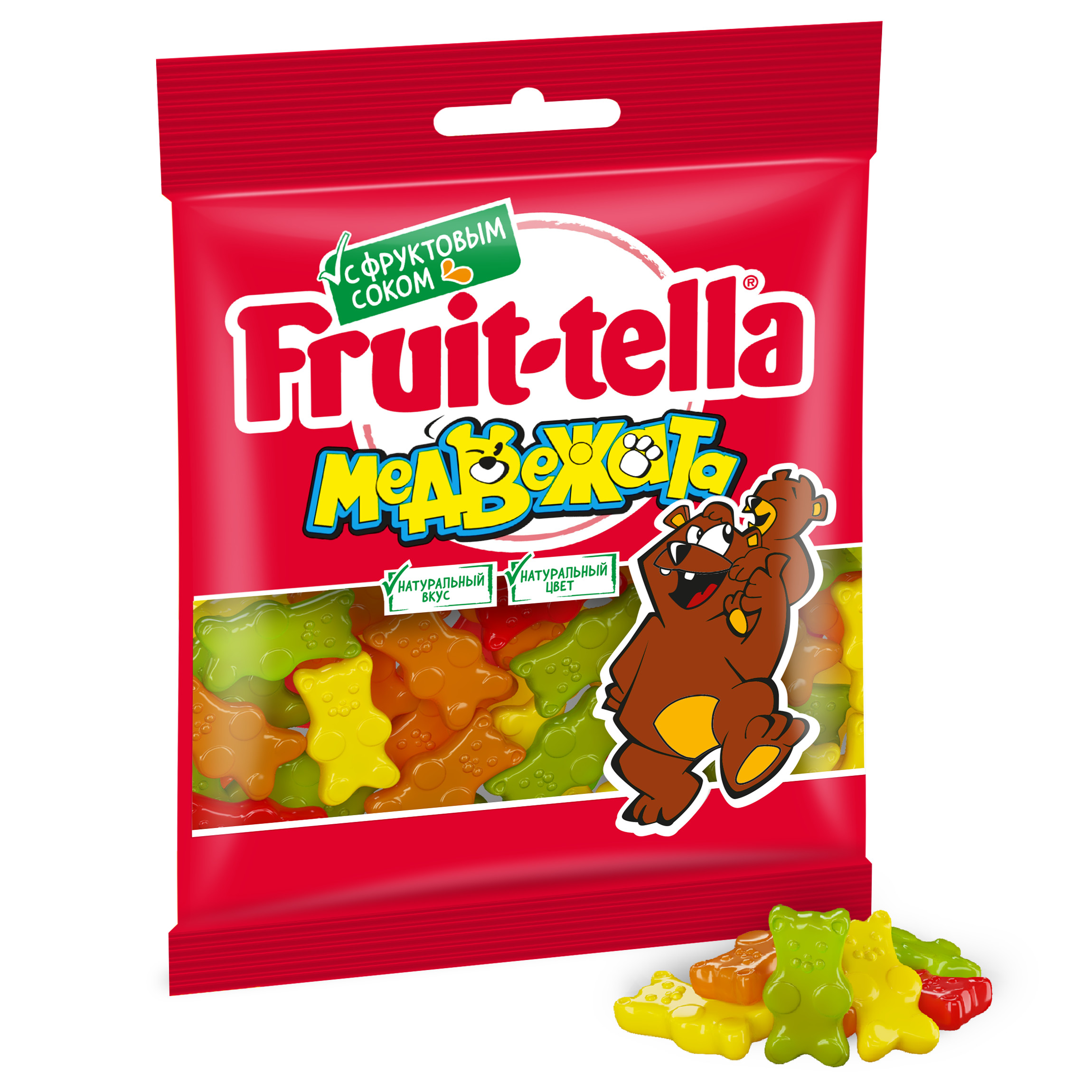 фото Мармелад жевательный fruit-tella медвежата с фруктовым соком 70 г