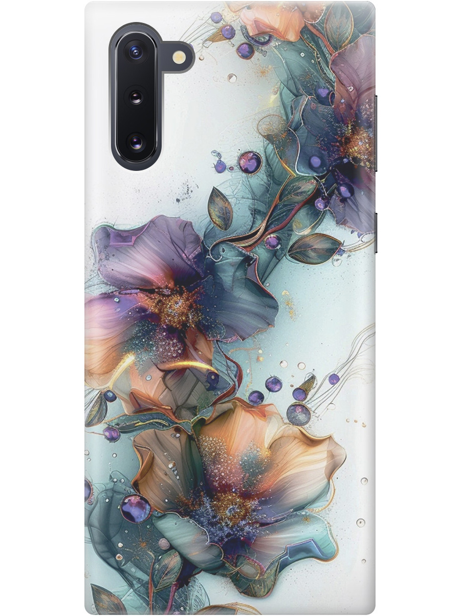 

Силиконовый чехол на Samsung Galaxy Note 10 с принтом "Мистические цветы", Прозрачный;белый;зеленый, 721799210