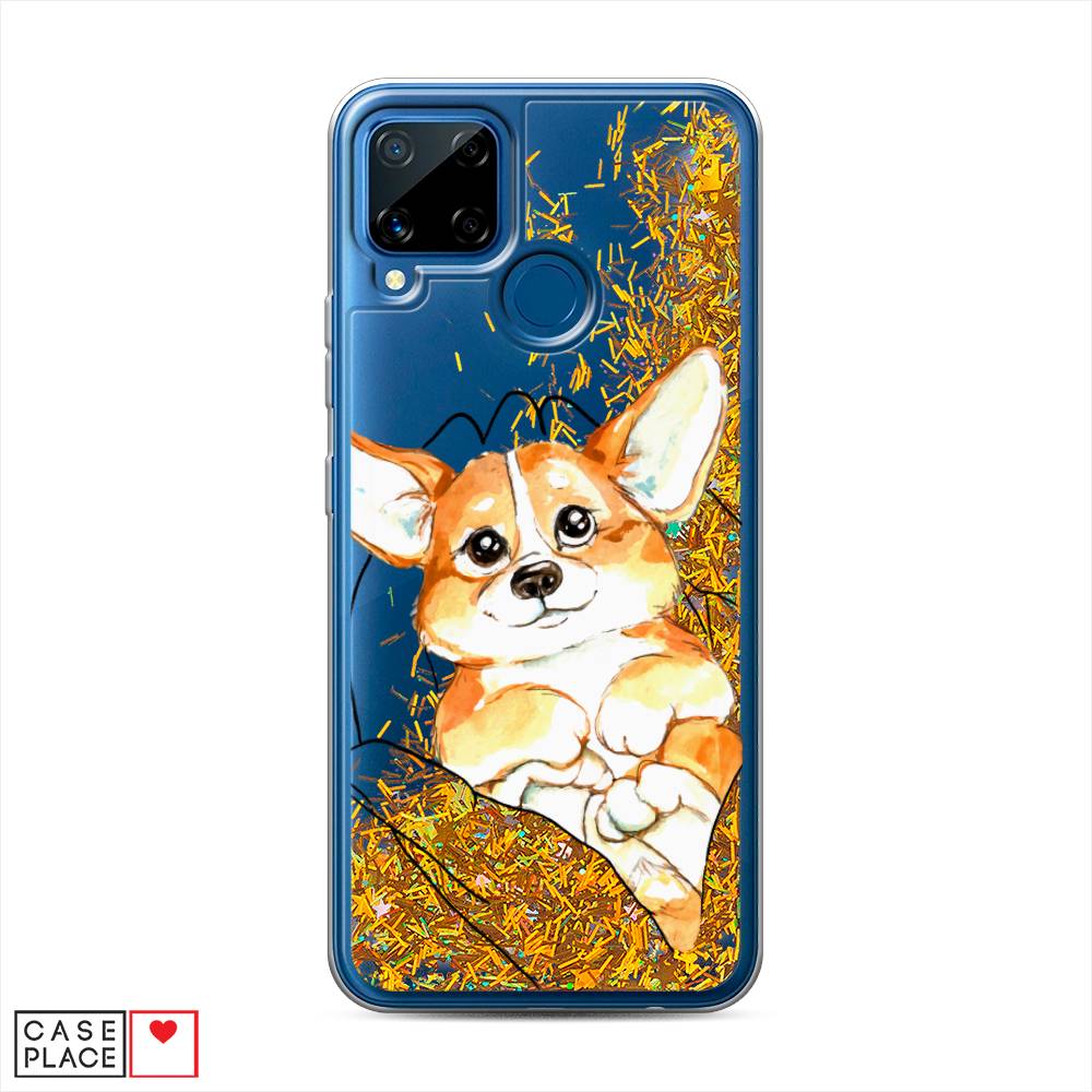 

Чехол Awog на Realme C15 "Корги в ладошках", Разноцветный, 255090-1