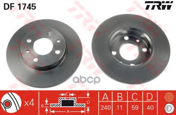 Диски Trw Df1745