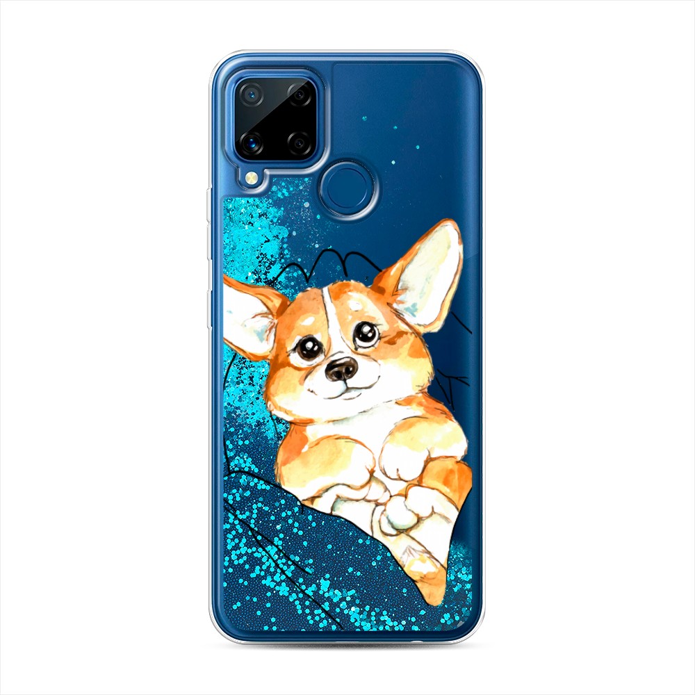 

Чехол Awog на Realme C15 "Корги в ладошках", Разноцветный, 255093-1