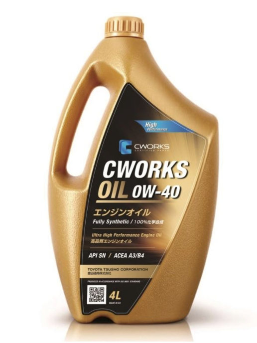 Моторное масло CWORKS синтетическое 0W40 A3/B4 Sn 4л