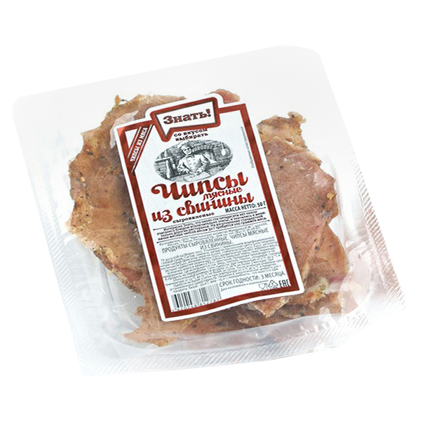 

Чипсы мясные Крестьянское Хозяйство Макарова И.М. свиные сыровяленые 50 г