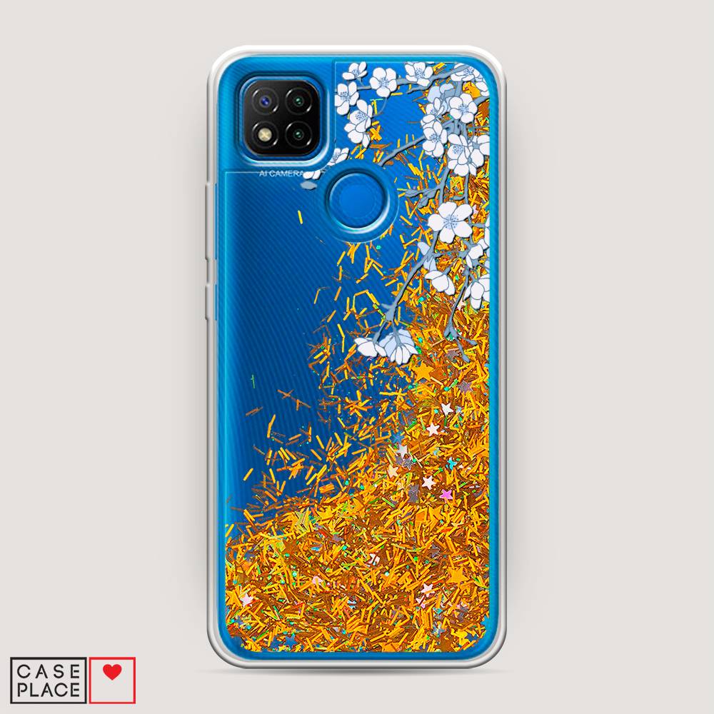 

Жидкий чехол с блестками "Цветочная фантазия 3" на Xiaomi Redmi 9C, 39090-1