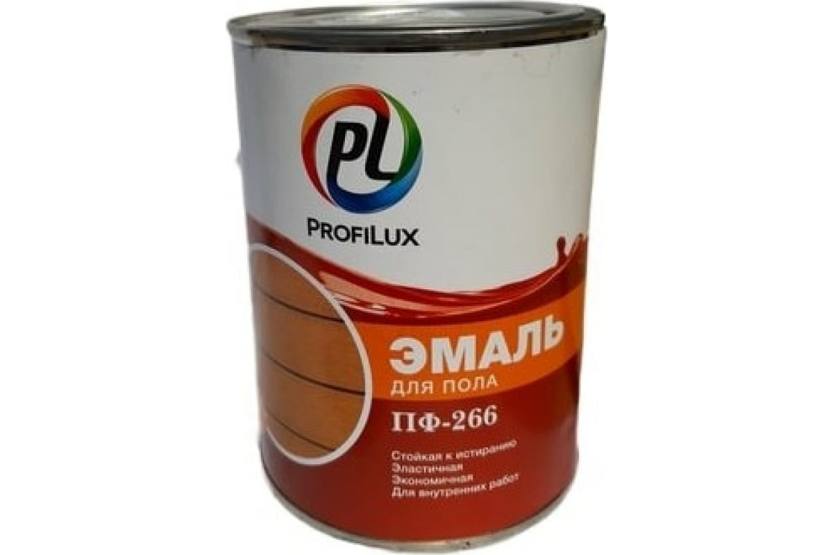 Эмаль для деревянного пола алкидная Profilux  ПФ-266 глянцевая красно-коричневая 0,9 кг.