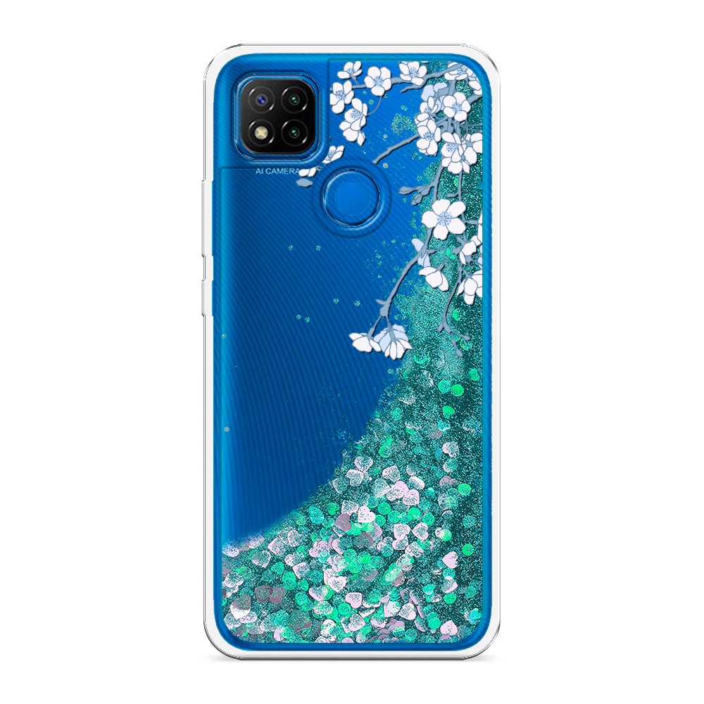 

Жидкий чехол с блестками "Цветочная фантазия 3" на Xiaomi Redmi 9C
