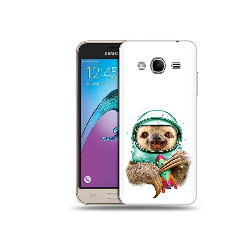 

Чехол MyPads Tocco для Samsung Galaxy J3 (2016) Ленивец астронавт (PT29089.580.104), Прозрачный, Tocco