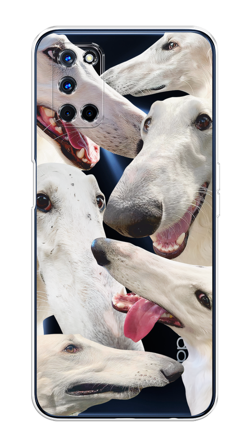 

Чехол на Oppo A52/A72 "Собака с длинным носом", Белый;бежевый;розовый, 253150-1
