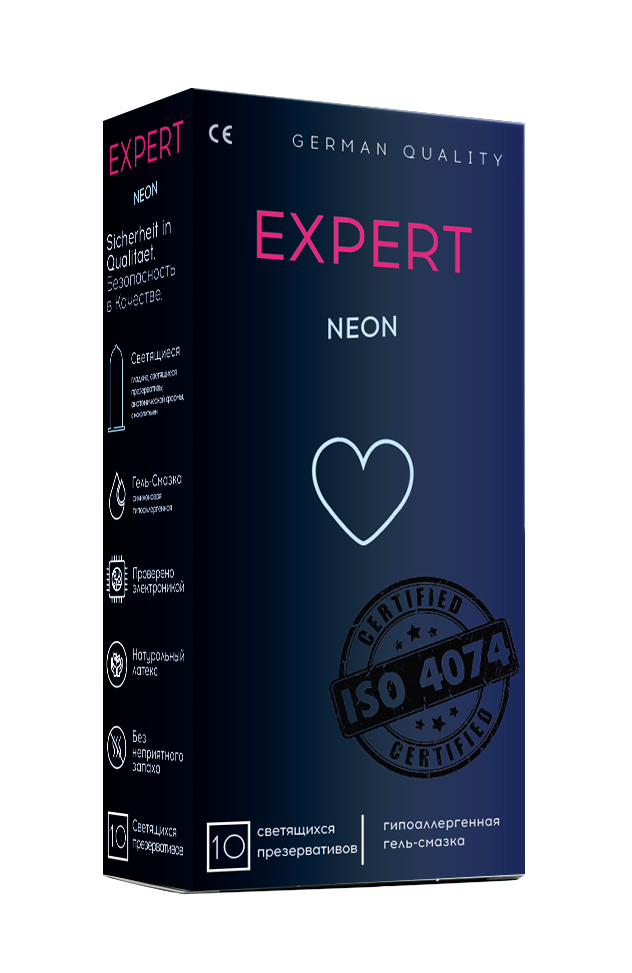 Презервативы EXPERT Neon Germany светящиеся 12 шт.  - купить со скидкой
