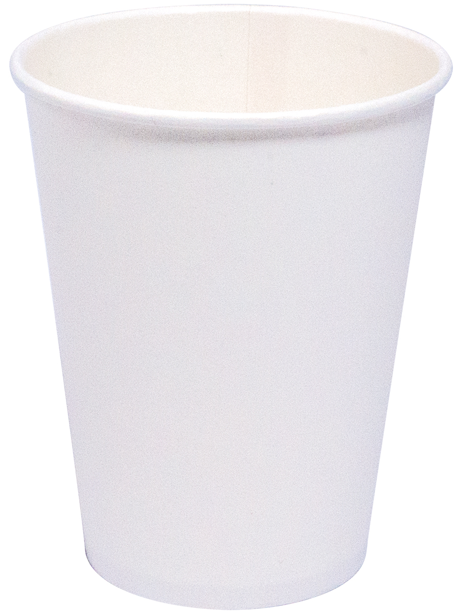 фото Стакан бумажный экопак для горячих напитков белый 350 мл d90мм 50 шт