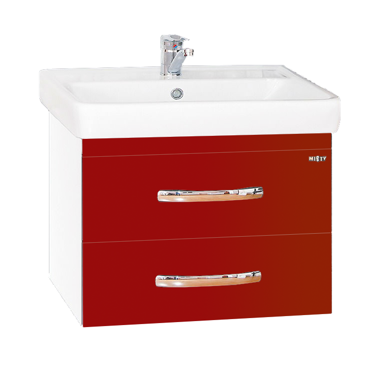 

Тумба без раковины Misty МДФ 65х90х45,красный
