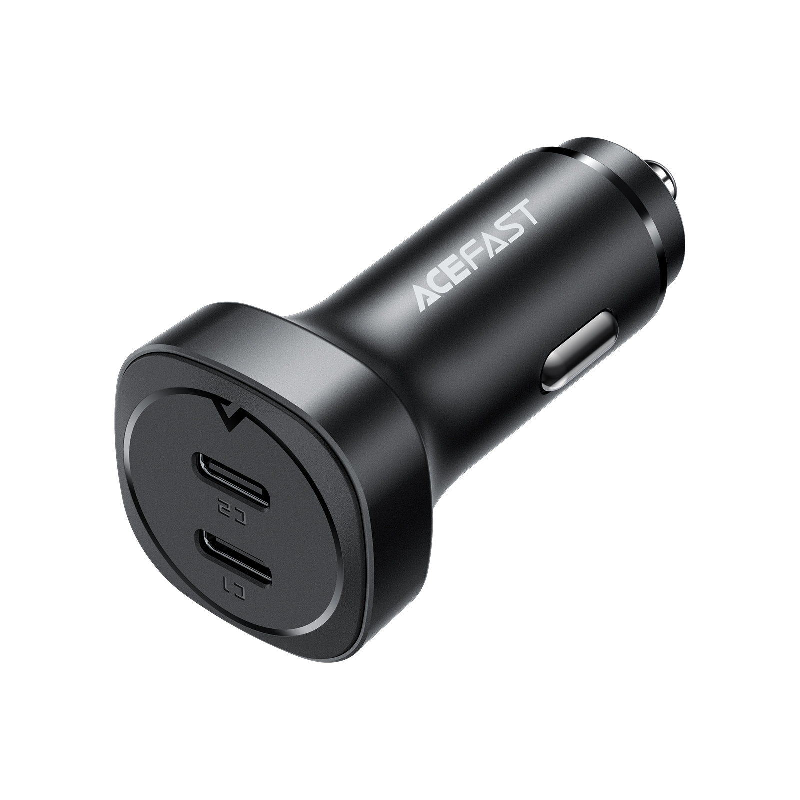Автомобильное зарядное устройство Acefast B2 72W dual USB-C. Цвет: черный