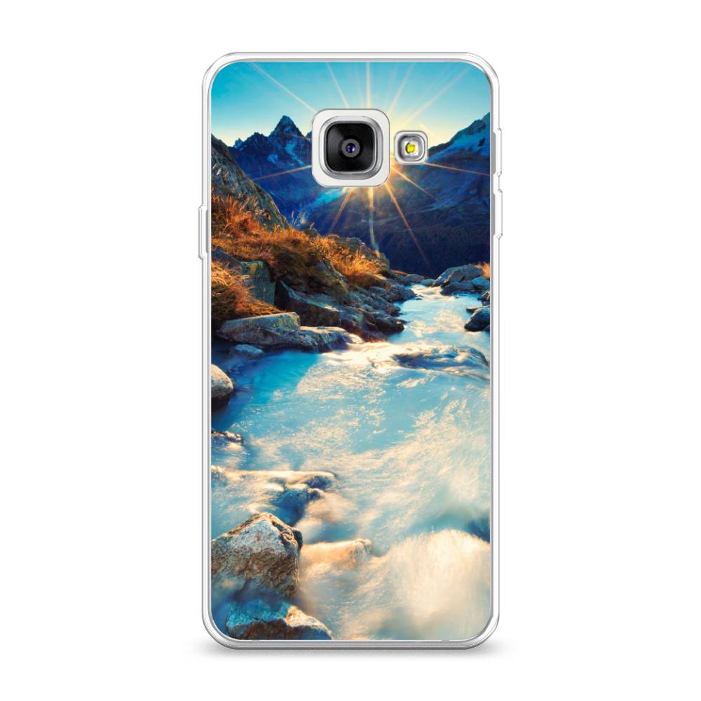 

Чехол Awog на Samsung Galaxy A3 2016 / Самсунг A3 2016 "Восход 7", Коричневый;белый;голубой, 20250-4