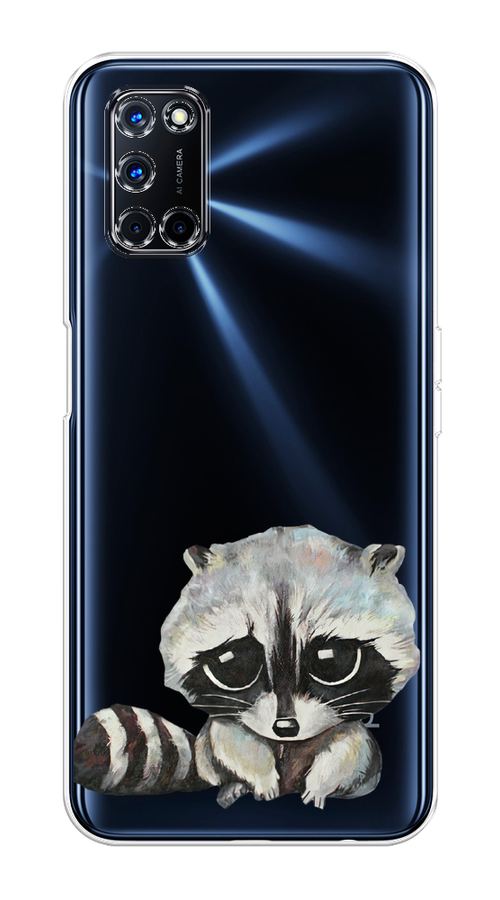 

Чехол на Oppo A52/A72 "Большеглазый енот", Серый;черный;прозрачный, 253150-1