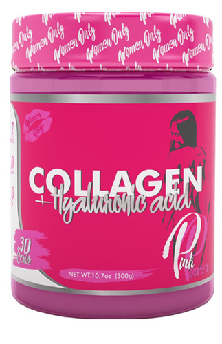 фото Коллаген + гиалуроновая кислота steel power pink power collagen+ 300 гр (вишня с миндалем) steel power nutrition