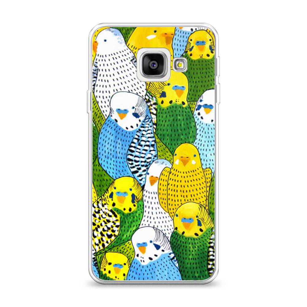 

Чехол Awog на Samsung Galaxy A3 2016 / Самсунг A3 2016 "Попугаи", Желтый;зеленый;голубой, 20250-1