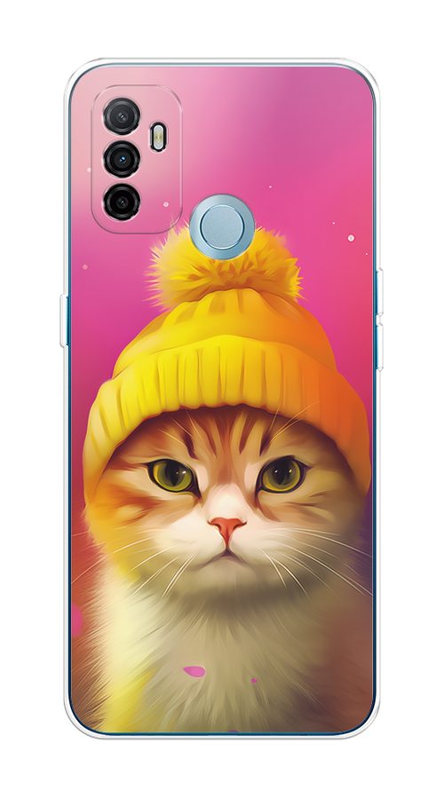 

Чехол на Oppo A53 "Котик в шапочке", Розовый;желтый;бежевый, 254350-1