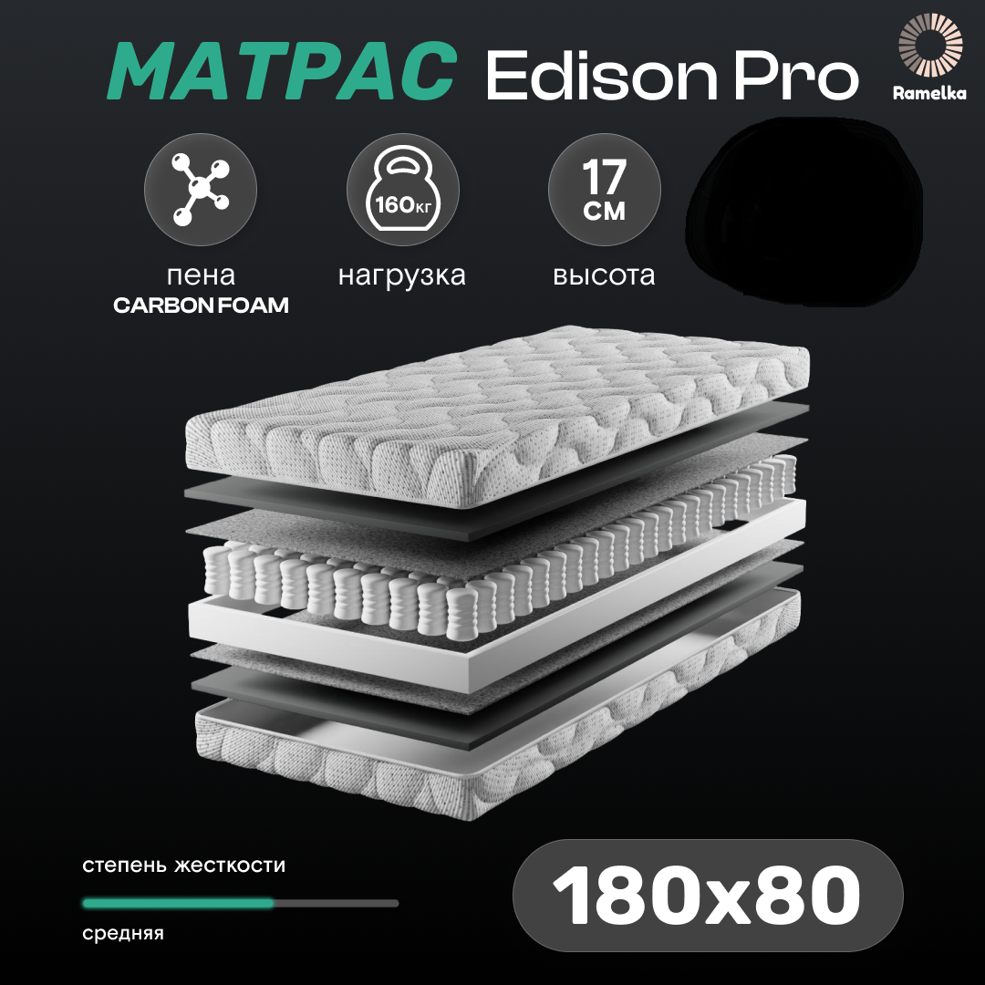 Детский матрас Ramelka Edison Pro 180х80х16