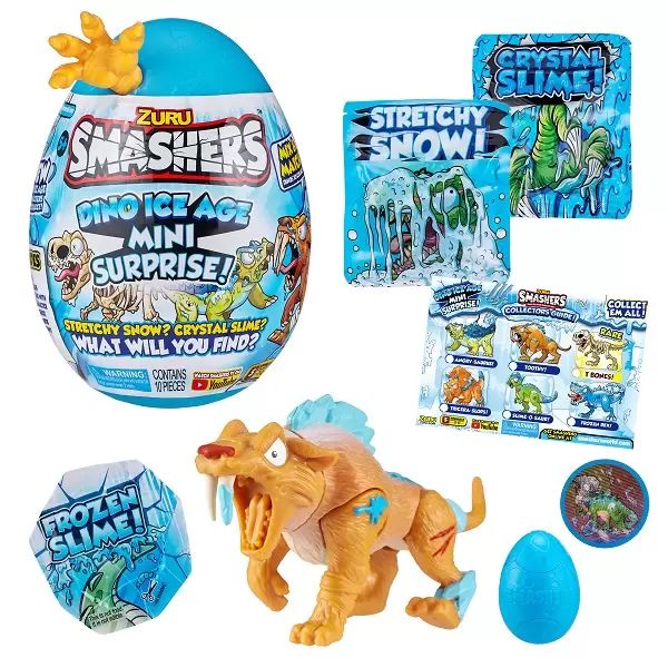 

Игровой набор Zuru Smashers Среднее яйцо динозавра Ледниковый период желтая лапа 7456-6, 7456-6