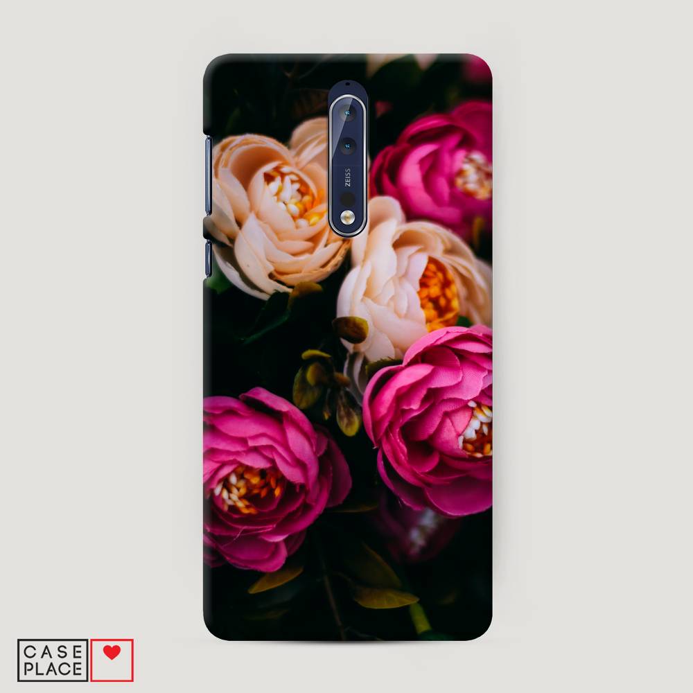 

Чехол Awog "Розовые пионы на черном" для Nokia 8, 120620-6