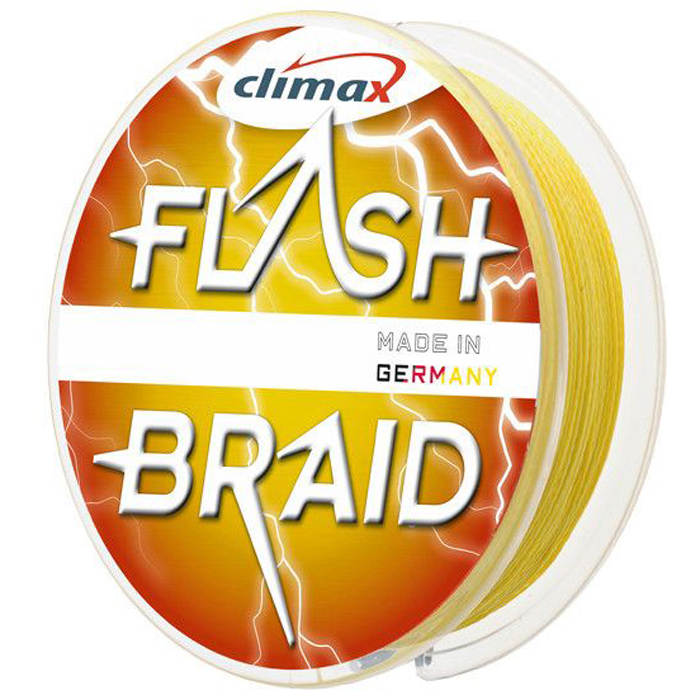 фото Шнур climax flash braid yellow 100 m 0.20 14.50kg, желтый none