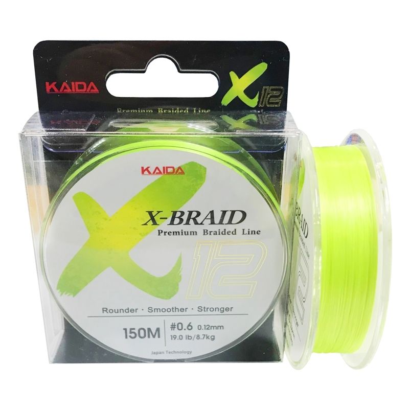 

Шнур Kaida X-Braid X12 Premium Braided Line (0.16Mm/24.0Lb) 11Kg 150M, Зеленый