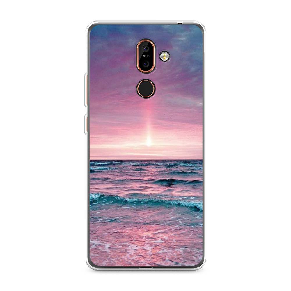 

Чехол на Nokia 7 Plus "Восход 3", Розовый;голубой, 121050-2