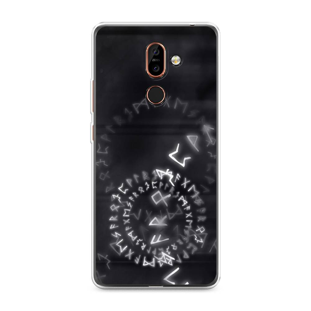

Чехол на Nokia 7 Plus "Руны", Серый;черный, 121050-3