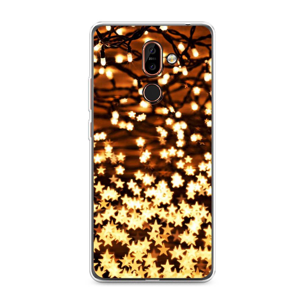 

Чехол на Nokia 7 Plus "Новогодняя гирлянда", Золотистый, 121050-5