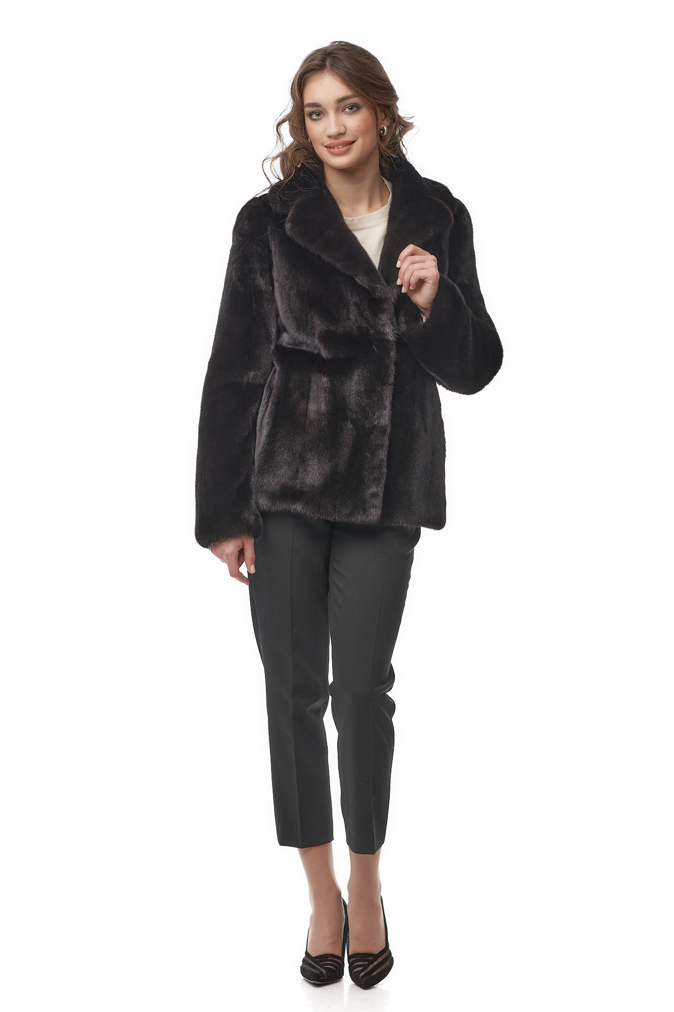 

Шуба женская МОСМЕХА 8010099 черная 42 RU, 8010099