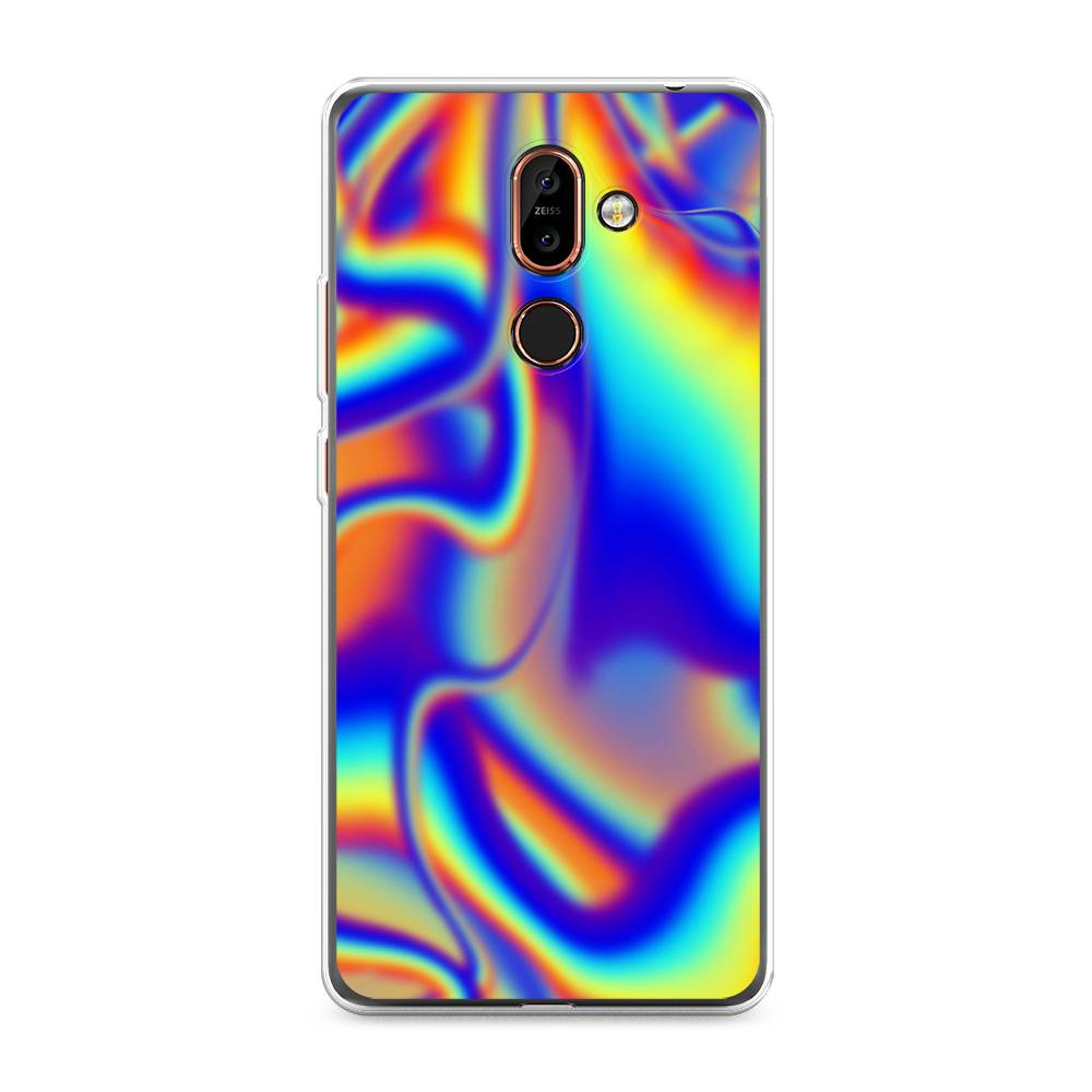 

Чехол на Nokia 7 Plus "Яркая голограмма", Разноцветный, 121050-3