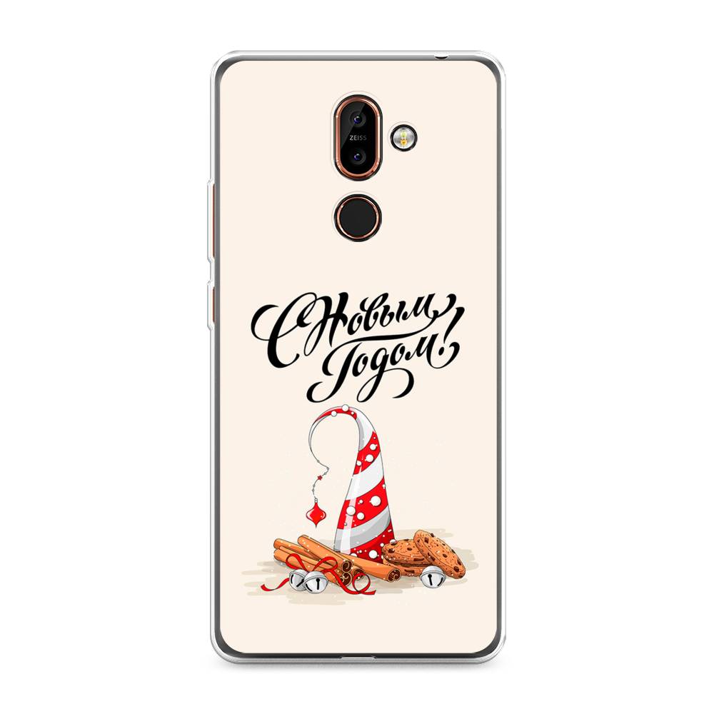 

Чехол на Nokia 7 Plus "Подарки на Новый Год", Бежевый;красный;черный, 121050-5