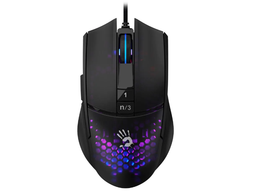 Игровая мышь проводная A4Tech Bloody L65 Max Black/Violet