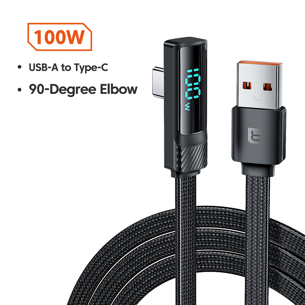 Кабель USB Type-C-USB Toocki 1 м черный