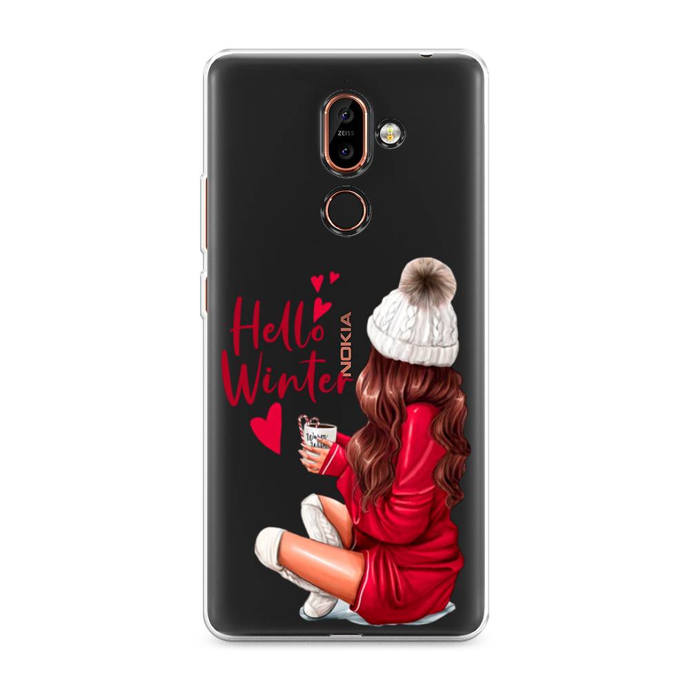 

Чехол на Nokia 7 Plus "Hello winter", Красный;белый;коричневый, 121050-5