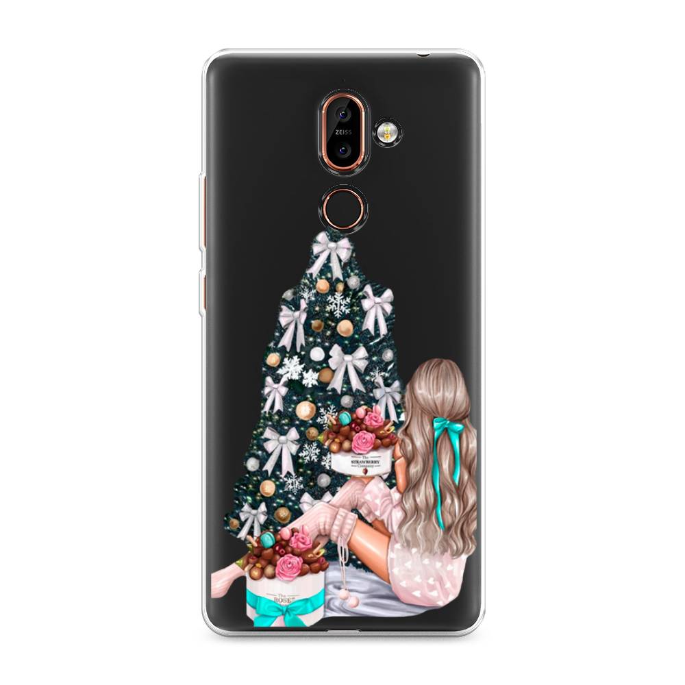 

Чехол на Nokia 7 Plus "New Year", Зеленый;бежевый;голубой, 121050-5