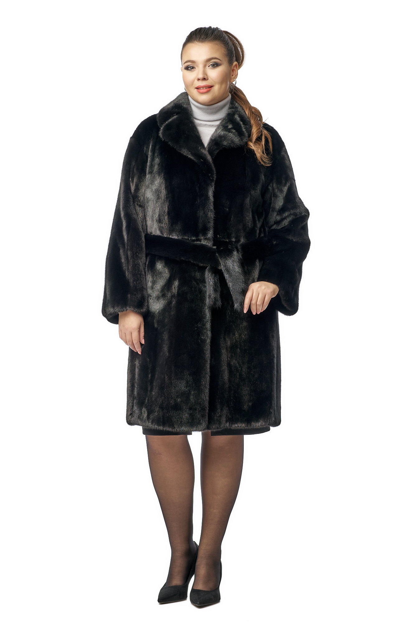 

Шуба женская МОСМЕХА 8010263 черная 42 RU, 8010263